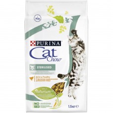 Purina Cat Chow корм для кошек с ДОМАШН ПТИЦЕЙ СТЕРЕЛИЗ 1,5кг