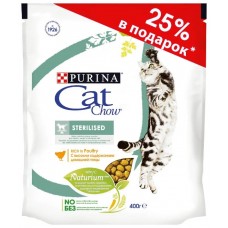 Purina Cat chow корм для стерилизованных кошек, 400г +25%