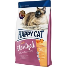HAPPY CAT Sterilised корм для стерелиз кошек ЛОСОСЬ, 300г