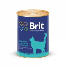 BRIT консервы для кастрир кошек Мясное ассорти, 340г