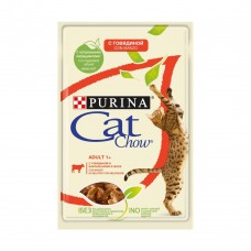Purina Cat Chow корм для кошек Говядина с баклажанами желе, 85г