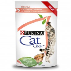 Purina Cat Chow корм для кошек с Лососем и кабачками, 85г