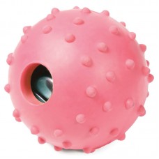 Игрушка для собак из ц/литой резины мяч розовый 