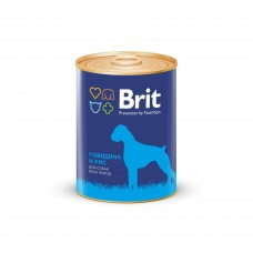 Конс д/собак Brit Premium BEEF&RICE Говядина и рис, 850г СИНЯЯ