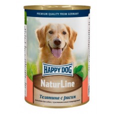 Happy dog консервы для собак с телятиной и рис