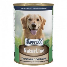 Happy dog консервы для собак с телятиной и овощами