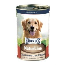 Happy dog консервы для собак с телятиной и индейка